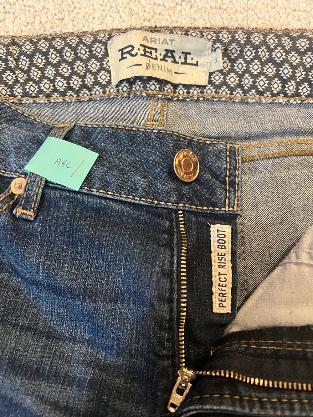 Ariat REAL DENIM Dark Blue Women's Bootcut Jeans - Picture 4 of 10